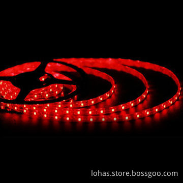 SMD2835 flexible strips, red, 21-23Lm/LED, CE & RoHs certifications, long lifespan,easy to install